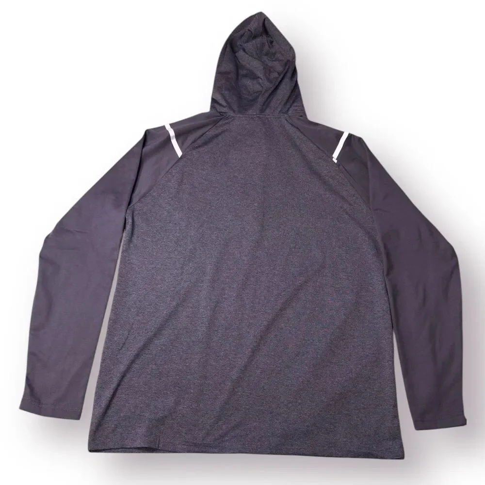 Eddie Bauer Mens Medium Gray 1/4 Zip Sweatshirt Hoodie Shirt Size Large Gorpcore